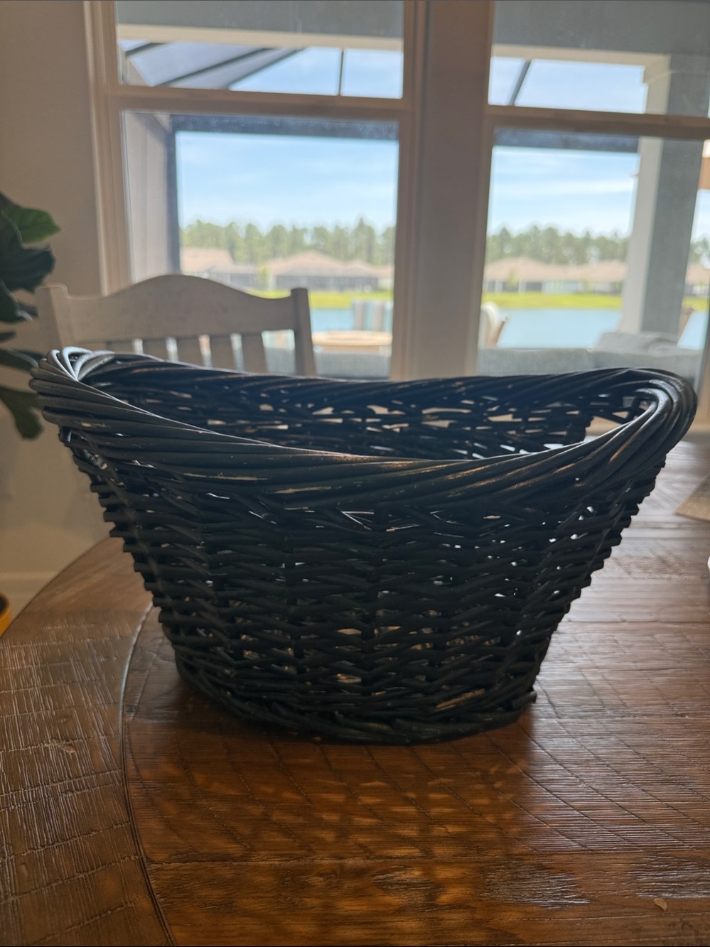 Woven Dark Green Decorative Storage Basket
